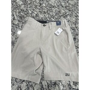 Honolua Hawaii Beige Chino Polyester Cotton Blend Shorts‎ Size 29 Zip Pocket